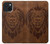 S2529 Leo Zodiac Tattoo Brown Graphic Print Case For iPhone 15