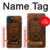 S2529 Leo Zodiac Tattoo Brown Graphic Print Case For iPhone 15