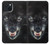 S2823 Black Wolf Blue Eyes Face Case For iPhone 15