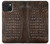 S2850 Brown Skin Alligator Graphic Printed Case For iPhone 15