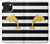 S2882 Black and White Striped Gold Dolphin Case For iPhone 15