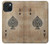 S2928 Vintage Spades Ace Card Case For iPhone 15