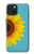 S3039 Vintage Sunflower Blue Case For iPhone 15