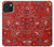 S3354 Red Classic Bandana Case For iPhone 15