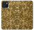 S3388 Gold Glitter Graphic Print Case For iPhone 15