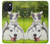S3795 Kitten Cat Playful Siberian Husky Dog Paint Case For iPhone 15