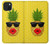 S2443 Funny Pineapple Sunglasses Kiss Case For iPhone 15 Plus