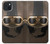 S2645 Vintage Brown Goggles Motorcycle Helmet Case For iPhone 15 Plus