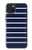 S2767 Navy White Striped Case For iPhone 15 Plus