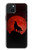 S2955 Wolf Howling Red Moon Case For iPhone 15 Plus