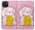 S3025 Pink Maneki Neko Lucky Cat Case For iPhone 15 Plus