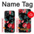 S3112 Rose Floral Pattern Black Case For iPhone 15 Plus