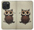 S0360 Coffee Owl Case For iPhone 15 Pro