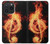 S0493 Music Note Burn Case For iPhone 15 Pro
