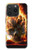 S0863 Hell Fire Skull Case For iPhone 15 Pro