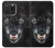 S2823 Black Wolf Blue Eyes Face Case For iPhone 15 Pro