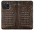 S2850 Brown Skin Alligator Graphic Printed Case For iPhone 15 Pro