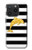 S2882 Black and White Striped Gold Dolphin Case For iPhone 15 Pro