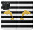 S2882 Black and White Striped Gold Dolphin Case For iPhone 15 Pro