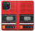 S3204 Red Cassette Recorder Graphic Case For iPhone 15 Pro