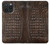 S2850 Brown Skin Alligator Graphic Printed Case For iPhone 15 Pro Max
