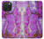 S2907 Purple Turquoise Stone Case For iPhone 15 Pro Max