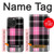 S3091 Pink Plaid Pattern Case For iPhone 15 Pro Max