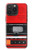 S3204 Red Cassette Recorder Graphic Case For iPhone 15 Pro Max