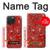 S3354 Red Classic Bandana Case For iPhone 15 Pro Max