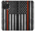 S3472 Firefighter Thin Red Line Flag Case For iPhone 15 Pro Max