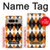 S3421 Black Orange White Argyle Plaid Case For Google Pixel Fold