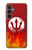 S2803 Fire Red Devil Spear Symbol Case For Samsung Galaxy S23 FE