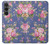 S3265 Vintage Flower Pattern Case For Samsung Galaxy S23 FE