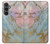 S3717 Rose Gold Blue Pastel Marble Graphic Printed Case For Samsung Galaxy S23 FE