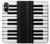 S3078 Black and White Piano Keyboard Case For Sony Xperia 5 V
