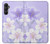 S2361 Purple White Flowers Case For Samsung Galaxy A05s