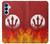 S2803 Fire Red Devil Spear Symbol Case For Samsung Galaxy A15 5G