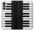S3078 Black and White Piano Keyboard Case For Samsung Galaxy A15 5G