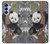 S3793 Cute Baby Panda Snow Painting Case For Samsung Galaxy A15 5G