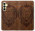 S2529 Leo Zodiac Tattoo Brown Graphic Print Case For Samsung Galaxy A25 5G
