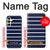S2767 Navy White Striped Case For Samsung Galaxy A25 5G