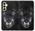 S2823 Black Wolf Blue Eyes Face Case For Samsung Galaxy A25 5G