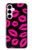 S2933 Pink Lips Kisses on Black Case For Samsung Galaxy A35 5G