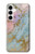 S3717 Rose Gold Blue Pastel Marble Graphic Printed Case For Samsung Galaxy A35 5G