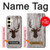 S2505 Reindeer Head Old Wood Texture Graphic Case For Samsung Galaxy S24