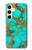 S2688 Aqua Copper Turquoise Gemstone Graphic Case For Samsung Galaxy S24