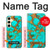 S2688 Aqua Copper Turquoise Gemstone Graphic Case For Samsung Galaxy S24