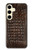 S2850 Brown Skin Alligator Graphic Printed Case For Samsung Galaxy S24