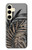 S3692 Gray Black Palm Leaves Case For Samsung Galaxy S24