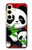 S3929 Cute Panda Eating Bamboo Case For Samsung Galaxy S24